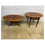 Mahogany Coffee Table & Drop Leaf End Table