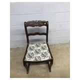 Mahogany Saber Leg Rocking Chair