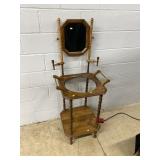 Modern Oak Wash Basin Holder