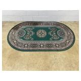 Modern Oval Floral Rug