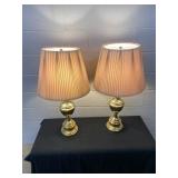 (2) Brass Stiffel Table Lamps