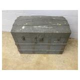 Vtg. Dome Top Steamer Trunk