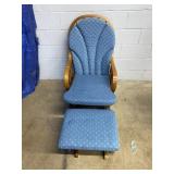 Modern Platform Rocking Chair & Ottoman