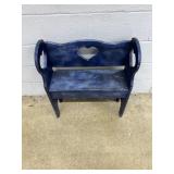 Homemade Bench w/ Heart Cutouts