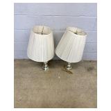 (2) Silver Plated Table Lamps