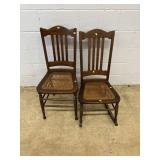 Cane Seat Side Chair & Rocking Chair