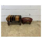 2 Various Upholstered Footstools
