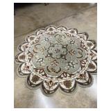 Circular Scalloped Edge Rug