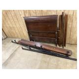 2 Single Mahogany Beds