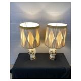 (2) Glass Table Lamps