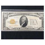 1928 $10 Gold Certificate Note