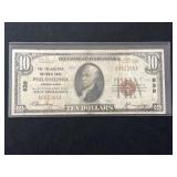 1929 $10 Philadelphia National Bank Note