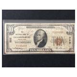 1929 $10 National Bank Chambersburg, PA  Note