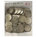 $20.00 in 90% Silver Halves
