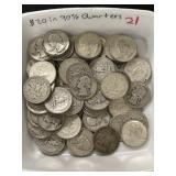 $20.00 in 90% Quarters