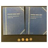 Wheat Penny Lot with 2 Books