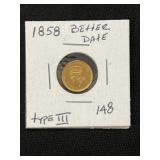 1858 $1 Gold Piece