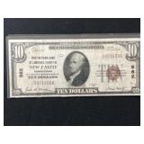 1929 $10 National Bank New Castle, PA Bank Note