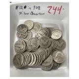 $12.00 in 90% Silver Quarters