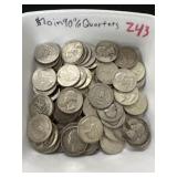 $20.00 in 90% Silver Quarters