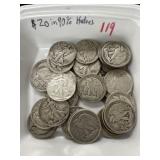 $20.00 in 90% Silver Halves