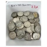 $20.00 in 90% Silver Quarters