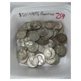 $20.00 in 90% Silver Quarters