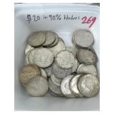 $20.00 in 90% Silver Halves