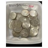 $20.00 in 90% Silver Halves