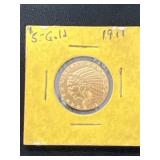 1911 $5 Indian Head Gold Piece