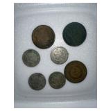 (7) 2 Cent & 3 Cent Pieces