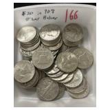 $20.00 in 90% Silver Halves