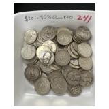 $20.00 in 90% Silver Quarters