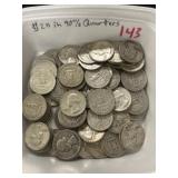 $20.00 in 90% Silver Quarters
