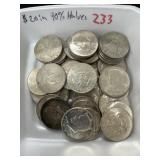 $20.00 in 90% Silver Halves
