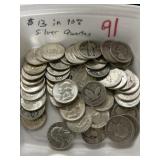 $13.00 in 90% Silver Quarters
