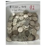 $11.20 in 90% Silver Dimes