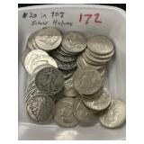 $20.00 in 90% Silver Halves