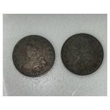1832 and 1834 Bust Half Dollars