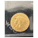 1908 $2.50 Indian Head Gold Piece