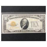 1928 $10 Gold Certificate Note