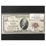 1929 $10 Federal Reserve Bank of New York Note