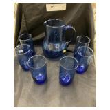 Cobalt Juice Pitcher Set