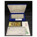 Gold and Silver Plated Liberian and U.S. Currency