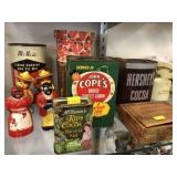 Advertising Tins, Boxes and Shakers