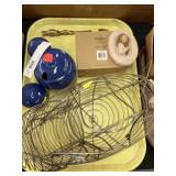 Wire Form Basket and Fiestaware