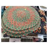 Braided Chair Pads, Quilt Top, Crewel Work