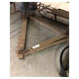 Primitive Wooden Buggy Jack with Crafted Tool