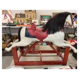 19th Century Wooden Rocking Horse