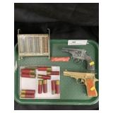 Hubley Toy Cap Guns, Still Bank, Shotshells